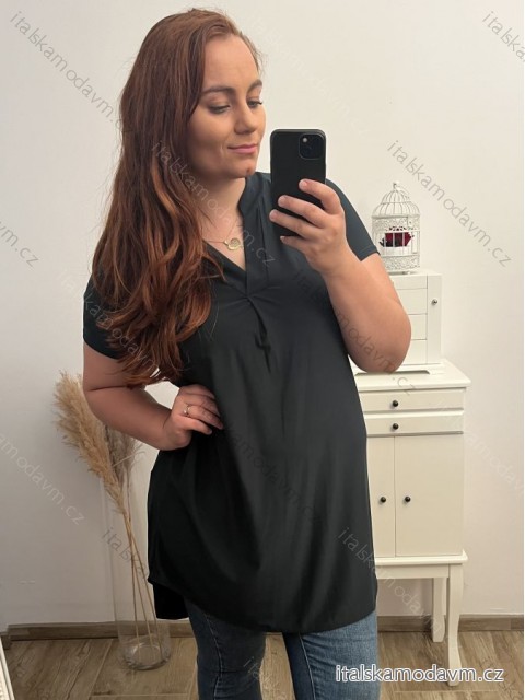 Tunika dlhý rukáv nadrozměr dámska (XL/2XL/3XL/4XL ONE SIZE) TALIANSKA MODA IM323MEGAN