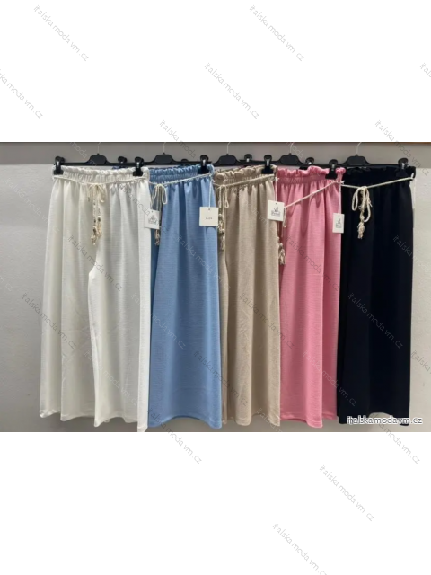 Nohavice letné dlhé dámske (S/M ONE SIZE) TALIANSKA MÓDA IMPDY24MDUE24170