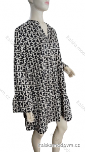 Šaty oversize letný dlhý rukáv dámske (M/L/XL ONE SIZE) TALIANSKA MÓDA IMWBB232668-4/DU
