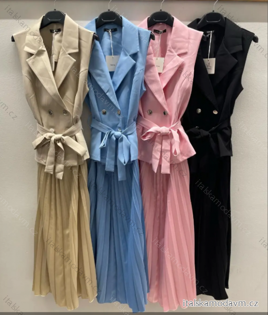 Šaty dlouhé elegantní bez rukávu dámské (S/M ONE SIZE) ITALSKÁ MÓDA IMPDY24MDUE24076