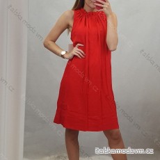 Šaty letní bez rukávů dámské (S/M ONE SIZE) ITALSKÁ MÓDA IMD21398