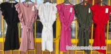 Šaty letné krátky rukáv s pásikom dámske (sm ONE SIZE) TALIANSKÁ MÓDA IMD21430