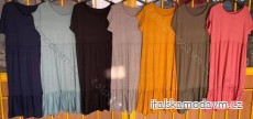Šaty oversize krátky rukáv dámske (XL / 2XL ONE SIZE) TALIANSKÁ MÓDA IMD21631