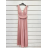 Šaty dlhé spoločenské na ramienka dámske (S/M ONE SIZE) TALIANSKA MÓDA IMPSH245192 Čierna S/M