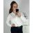 Košeľa elegantný dlhý rukáv dámska (S-XL) TALIANSKA MÓDA PMF24KIKA/DR -   biela -   L