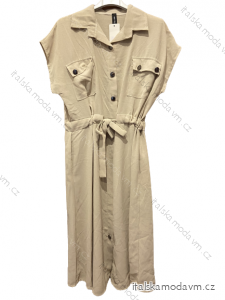 Šaty košeľové krátky rukáv dámske (M/L/XL ONE SIZE) TALIANSKA MÓDA IMWB23816/DUR