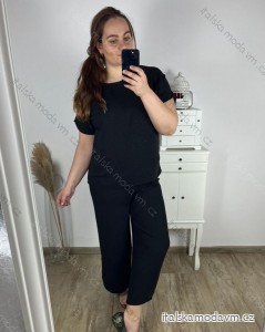 Souprava s řetízkem oversize kalhoty a tričko s krátkým dámská nadrozměr (M/L/XL ONE SIZE) TALIANSKA MÓDA IMC24KESY
