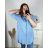 Košile prodloužená dlouhý rukáv dámské nadrozměr (XL/2XL/3XL ONE SIZE) ITALSKá MóDA IM323GESHA/DU XL/2XL bílá