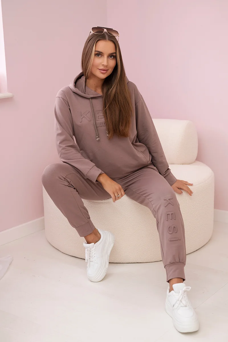 Kesi Luxusní mocca bavlněná souprava