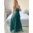 Šaty dlhé elegantné na ramínka dámske (S/M ONE SIZE) TALIANSKA MÓDA IM423ISABEL/DU