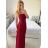 Šaty dlhé elegantné na ramínka dámske (S/M ONE SIZE) TALIANSKA MÓDA IM423ISABEL/DU