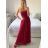 Šaty dlhé elegantné na ramínka dámske (S/M ONE SIZE) TALIANSKA MÓDA IM423ISABEL/DU