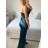 Šaty dlouhé společenské na ramínka dámské (S/M ONE SIZE) ITALSKÁ MÓDA IMPSH246455/DU -   růžová fuchsiová -   S/M/L
