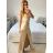 Šaty dlouhé společenské na ramínka dámské (S/M ONE SIZE) ITALSKÁ MÓDA IMPSH246455/DU -   růžová fuchsiová -   S/M/L