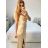 Šaty dlouhé společenské na ramínka dámské (S/M ONE SIZE) ITALSKÁ MÓDA IMPSH246455/DU -   růžová fuchsiová -   S/M/L