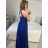 Šaty elegantné spoločenské dlhé na ramienka dámske (S/M ONE SIZE) TALIANSKA MóDA IMM2218806/DU -   červená -   S / M