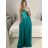 Šaty elegantné spoločenské dlhé na ramienka dámske (S/M ONE SIZE) TALIANSKA MóDA IMM2218806/DU -   červená -   S / M