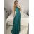 Šaty elegantné spoločenské dlhé na ramienka dámske (S/M ONE SIZE) TALIANSKA MóDA IMM2218806/DU -   červená -   S / M