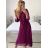Šaty elegantní dlouhé šifonové dlouhý rukáv dámské (S/M ONE SIZE) ITALSKÁ MÓDA IM424LEONA/DUR -   Černá -   S/M