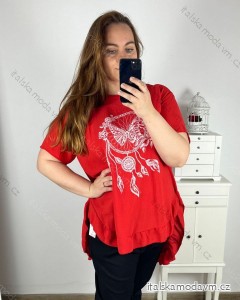 Tunika krátky rukáv dámska nadrozmer (4XL/5XL ONE SIZE) TALIANSKA MÓDA IMWQ24060/DR