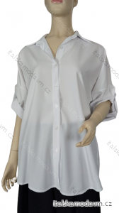 Tunika košeľová 3/4 dlhý rukáv dámska (M/L ONE SIZE) TALIANSKA MODA IM324052/DU