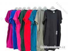 Šaty voľnočasové krátky rukáv dámske nadrozmer (XL/2XL ONE SIZE) TALIANSKA MÓDA IMD24102