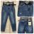 Rifle jeans dlouhé dámské  (M-3XL) M.SARA MSR24M399-4 modrá 2XL