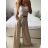 Nohavice dlhé dámske (S/M/L ONE SIZE) TALIANSKA MÓDA IMWAD24033/DU -   šedá -   M / L