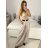 Kalhoty dlouhé oversize elegantní s páskem dámské (S/M/L ONE SIZE) ITALSKá MODA IM3244008/DU -   Černá -   M/L