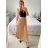 Sukně dlouhá skládaná s páskem dámská (S/M/L ONE SIZE) ITALSKá MóDA IM324050