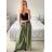 Nohavice dlhé s opaskom dámske (S/M/L ONE SIZE) TALIANSKA MÓDA IMWD24001/DU - šedá svetlá - M/L