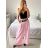 Nohavice dlhé s opaskom dámske (S/M ONE SIZE) TALIANSKA MÓDA IMWAD24026/DU -   biela -   S / M