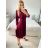 Šaty elegantní dlouhý rukáv dámská (S/M ONE SIZE) ITALSKÁ MÓDA IMM23M6062/DU S/M čierna