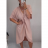 Šaty dlouhý rukáv dámské oversize (XL/4XL ONE SIZE) ITALSKÁ MÓDA IMM21102/DR cihlová