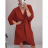 Šaty dlouhý rukáv dámské oversize (XL/4XL ONE SIZE) ITALSKÁ MÓDA IMM21102/DR cihlová
