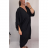 Šaty dlouhý rukáv dámské oversize (XL/4XL ONE SIZE) ITALSKÁ MÓDA IMM21102/DR cihlová