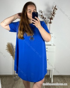 Šaty oversize krátky rukáv dámske bavlnené (XL/2XL/3XL ONE SIZE) Talianska Móda IM324ETNA
