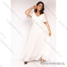 Šaty dlhé elegantné spoločenské krátky rukáv dámske nadrozmer (42-48) FRANCÚZSKA MÓDA FMPEL24CAMILIAQS-3
