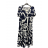 Šaty krátky rukáv dámske nadrozmerné (L-5XL) Poľská Móda PMF24OE62161NQ tmavo modrá 4XL