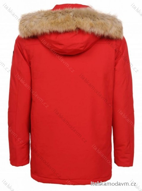 Bunda parka zimní s kapucí dorost, pánská (M-2XL) GLO-STORY GLO20MMA-1685 L červená