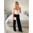 Kalhoty dlouhé elegantní dámské (S/M ONE SIZE) ITALSKÁ MÓDA IMPLP2437150090/DU -   čierna
 -   S / M