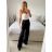 Kalhoty dlouhé elegantní dámské (S/M ONE SIZE) ITALSKÁ MÓDA IMPLP2437150090/DU -   čierna
 -   S / M