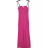Overal dlouhý elegantní na ramínka dámský (S/M ONE SIZE) ITALSKÁ MÓDA IMWKK23919/DUR -   tmavě růžová -   S/M