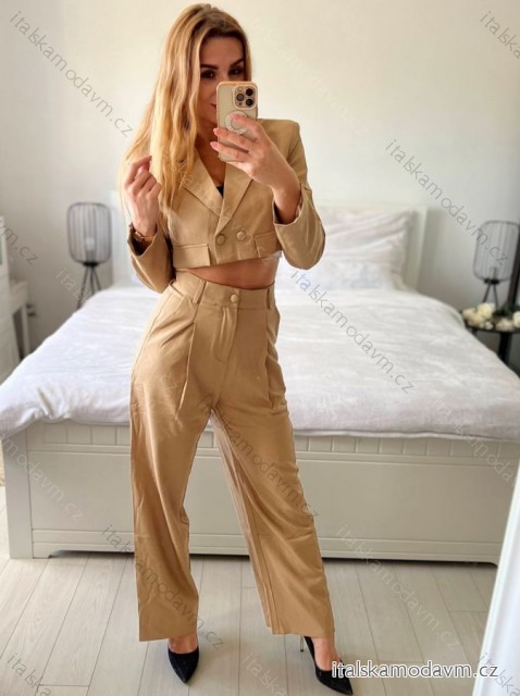 Souprava elegantní sako a kalhoty dámská (S-L) FRANCOUZSKÁ MÓDA FMTI24EC2570/DU