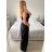 Nohavice dlhé s opaskom dámske (S/M/L ONE SIZE) TALIANSKA MÓDA IMWD24001/DU - šedá svetlá - M/L
