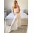 Nohavice dlhé letné s opaskom dámske (S/M ONE SIZE) TALIANSKA MÓDA IMM23M5639