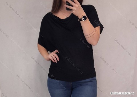 Tunika s vodou krátký rukáv dámské neon (L/XL ONE SIZE) ITALSKÁ MÓDA IMD22VODA/DRbílá