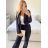 Sako dlhý rukáv dámske (S/M ONE SIZE) TALIANSKA MÓDA IMPLP2386440090/DU S/M čierna