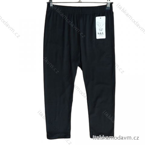 Legíny 3/4 krátké dámské (M-2XL) SAL SMILING SAL24D-170/DU - Černá - XL/2XL