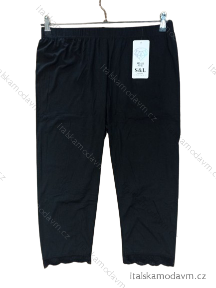 Legíny 3/4 dlouhé dámské nadrozměr (L-5XL) SAL SMILING SAL23MD-53 černá L/XL